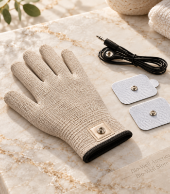 Bio-Well Glove with electrodes and connection cable